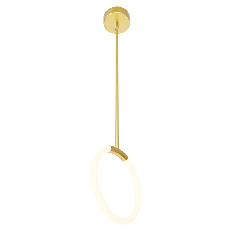 Hoops 1 Light LED Pendant With Satin Gold Finish - Satin Gold