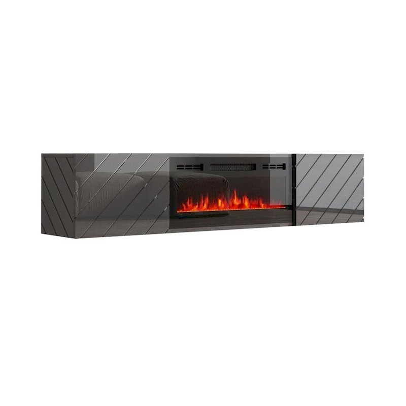 Luxe EF Wall Mounted Electric Fireplace Modern 72 TV Stand