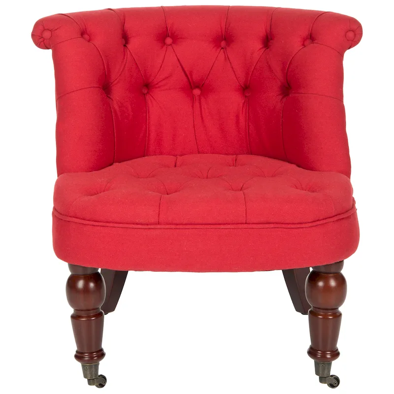 SAFAVIEH Shanell Natural Cream Tufted Chair - 26.4 x 24.2 x 27