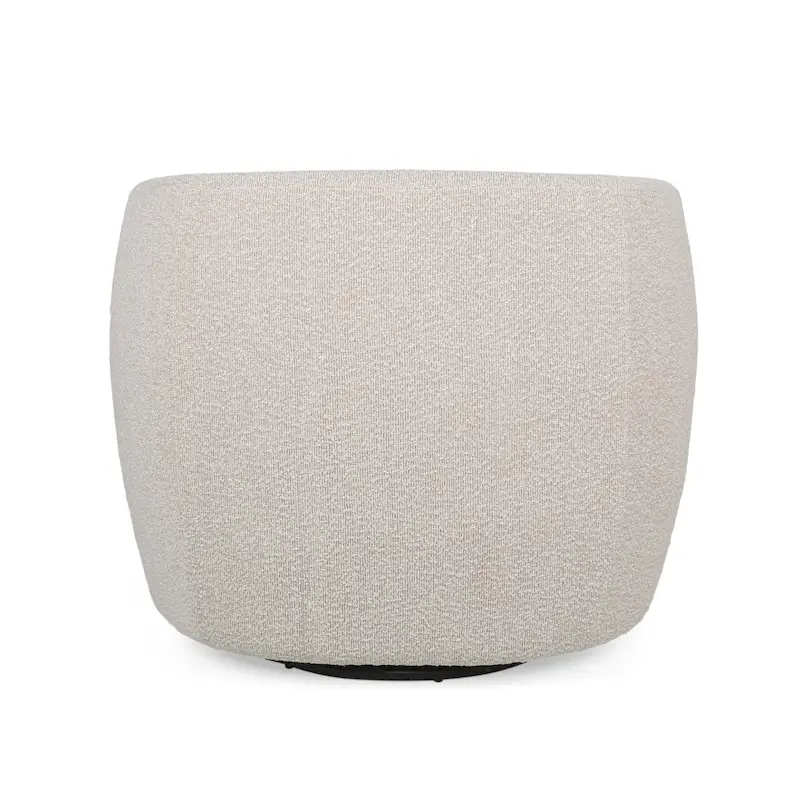 Mokena Textured Boucle Upholstered Swivel Club Chair by Christopher Knight Home