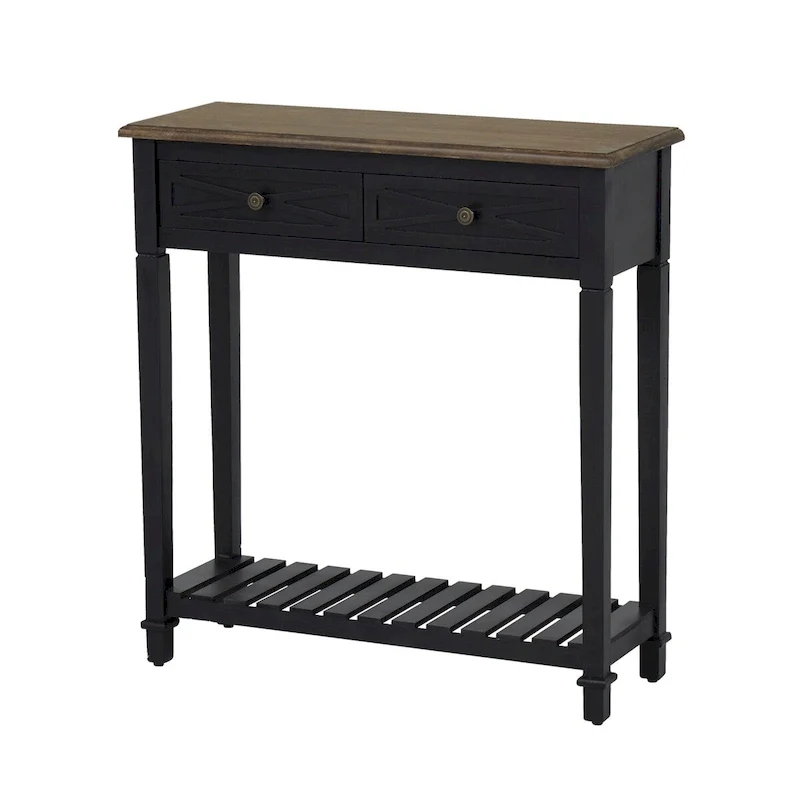 Kinbor Console Table with 2 Drawers, Sofa Table with Storage Shelf for Entryway, Hallways Furniture