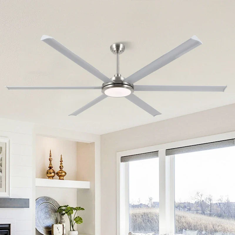 MLiAN 96 In. 6 Aluminium Blades Indoor Ceiling Fan with Light Kit and Remote - 96