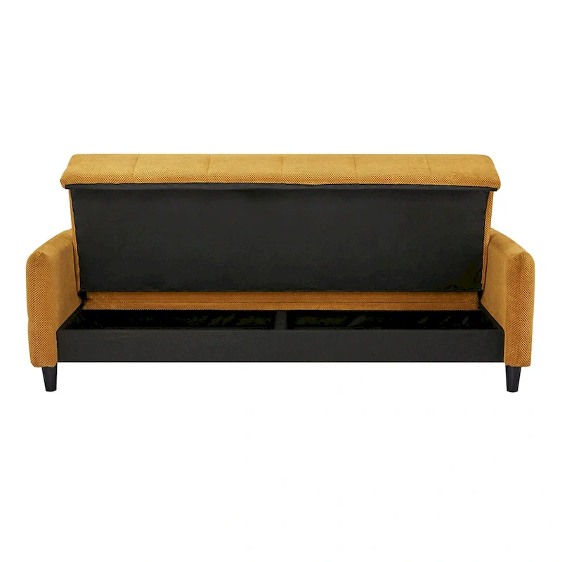 79-inch Mustard Large Biscuit Tufted Sofa Bed