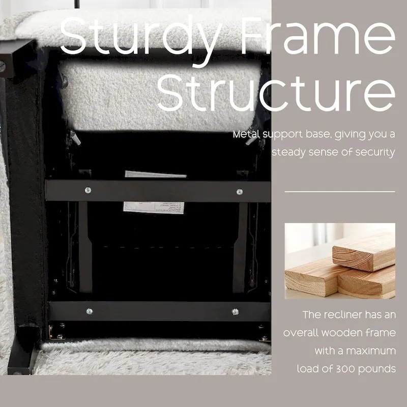 HOMYKA Manual Pushback Recliner Adjustable Accent Chair Wingback Armchair Set of 2