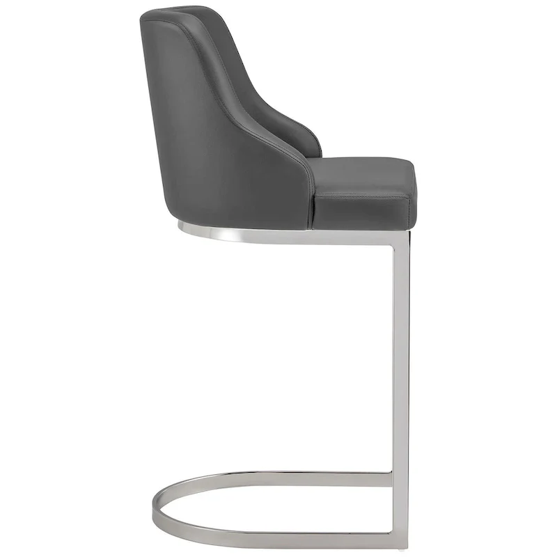 Velvet/Faux Leather Barstool, Counter Height Stools Set of 3 - 18.9W x 20.5D x 36.6H