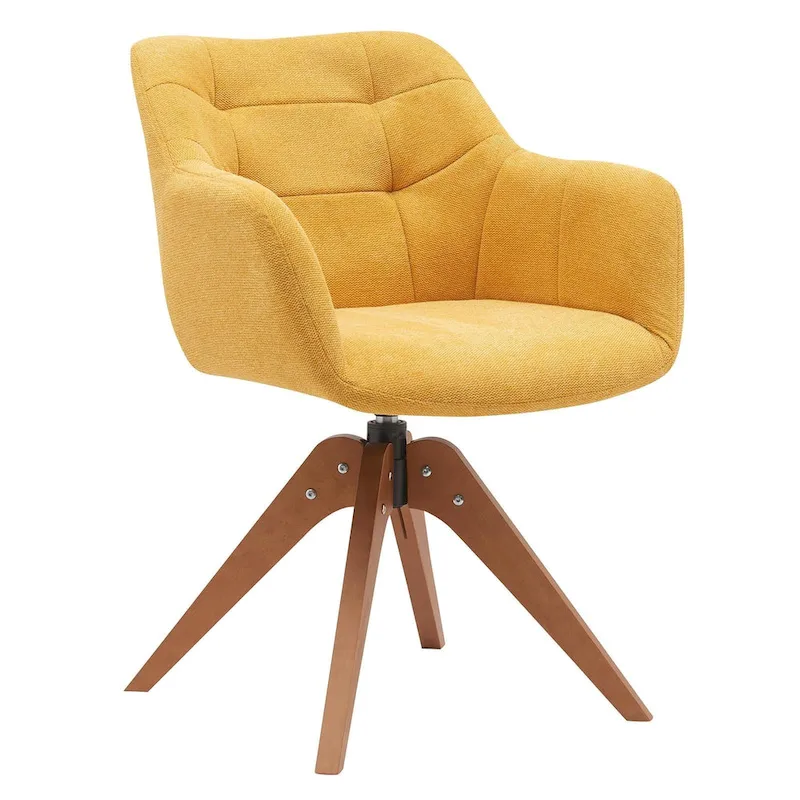 Suede Swivel Armchair Office Accent Arm Chair