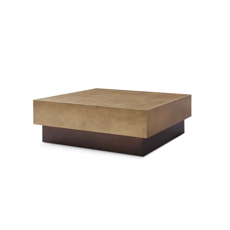 Modrest Derek Modern Metal & Antique Copper Coffee Table