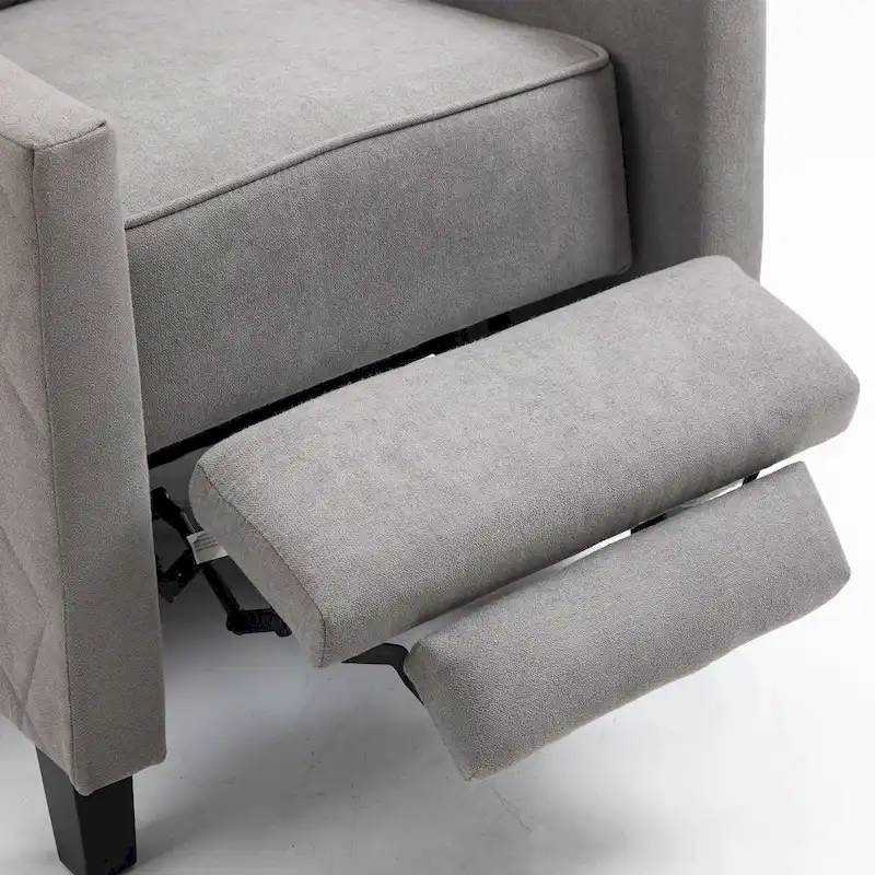 AVAWING Push Back Recliner Chair Linen Wing Back Chair