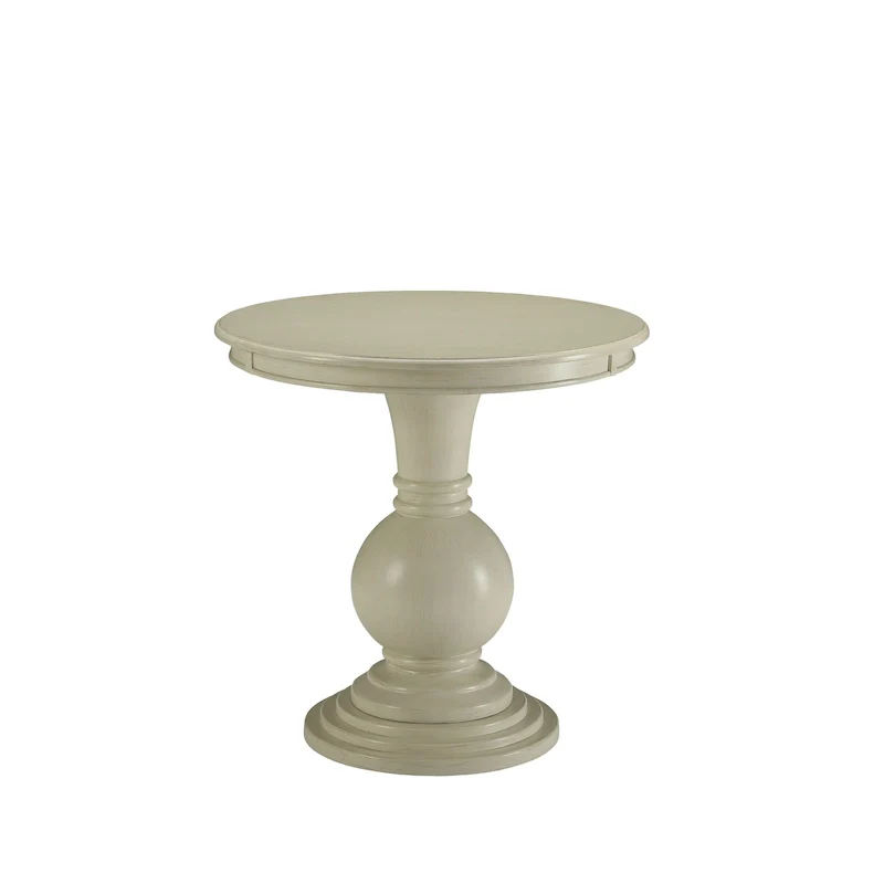 HomeRoots 26 White Solid And Manufactured Wood Round End Table - 26