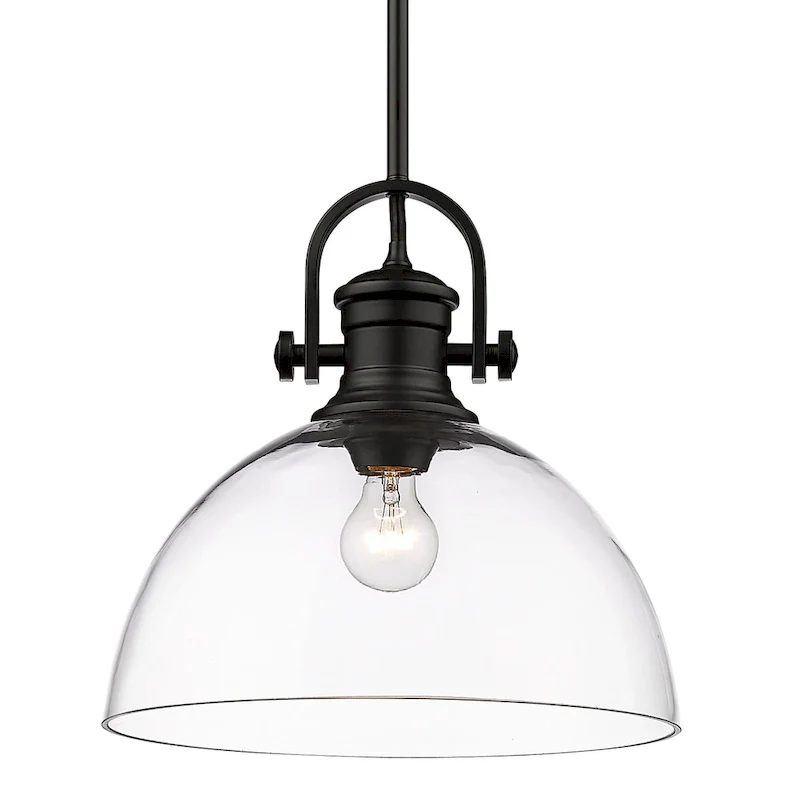 Golden Lighting 3118-L CLR Hines 14  Wide Pendant with Clear Glass