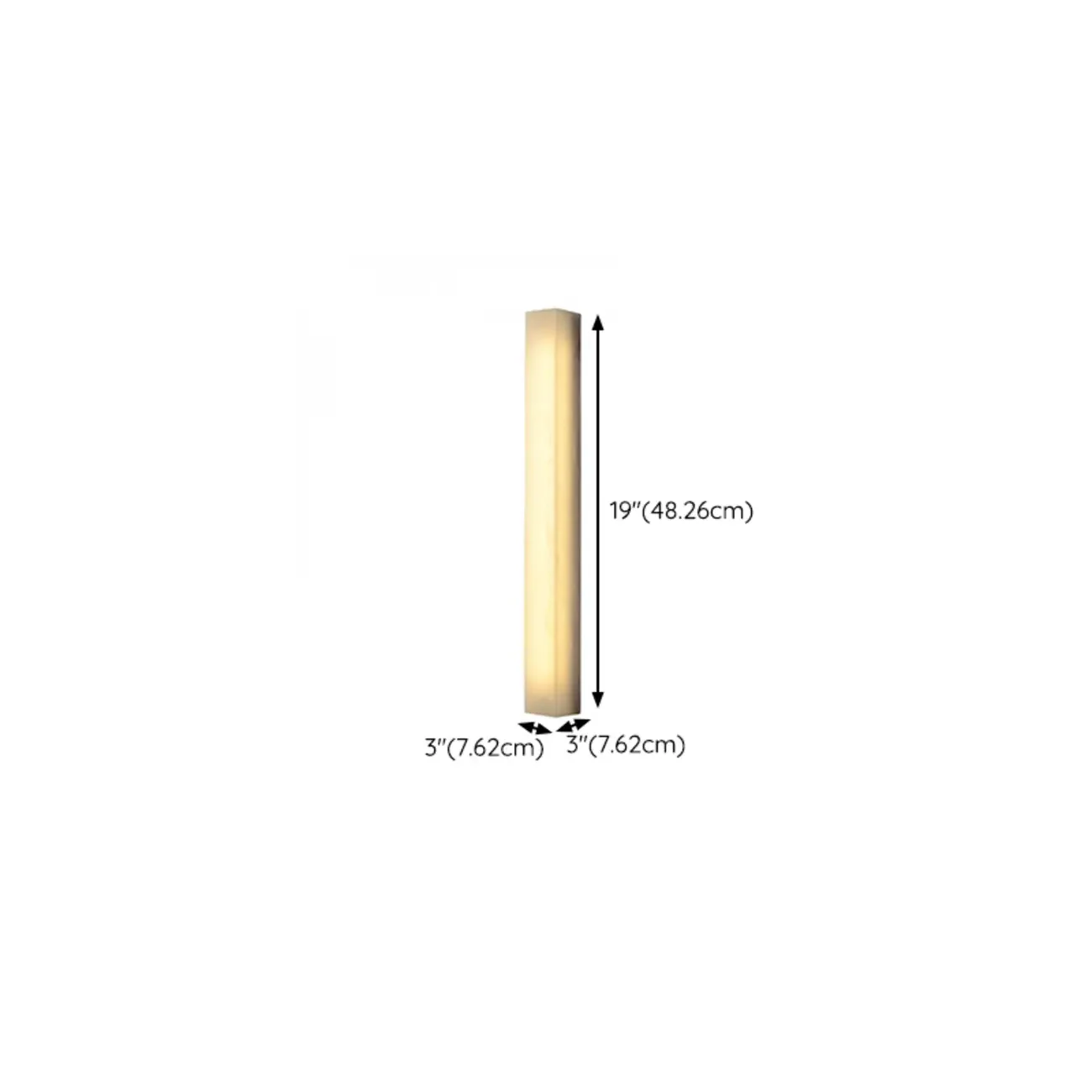 Rectangular Warm Glow Resin Kitchen Island Pendant Light