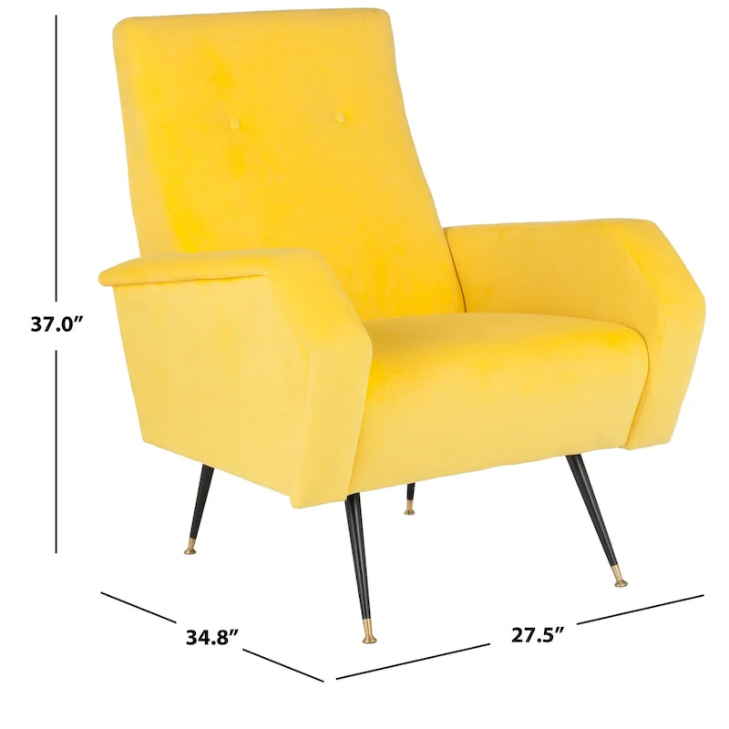 SAFAVIEH Senja Mid-Century Modern Retro Club Chair - 27.5  x 34.8  x 37  - 28Wx35Dx37H