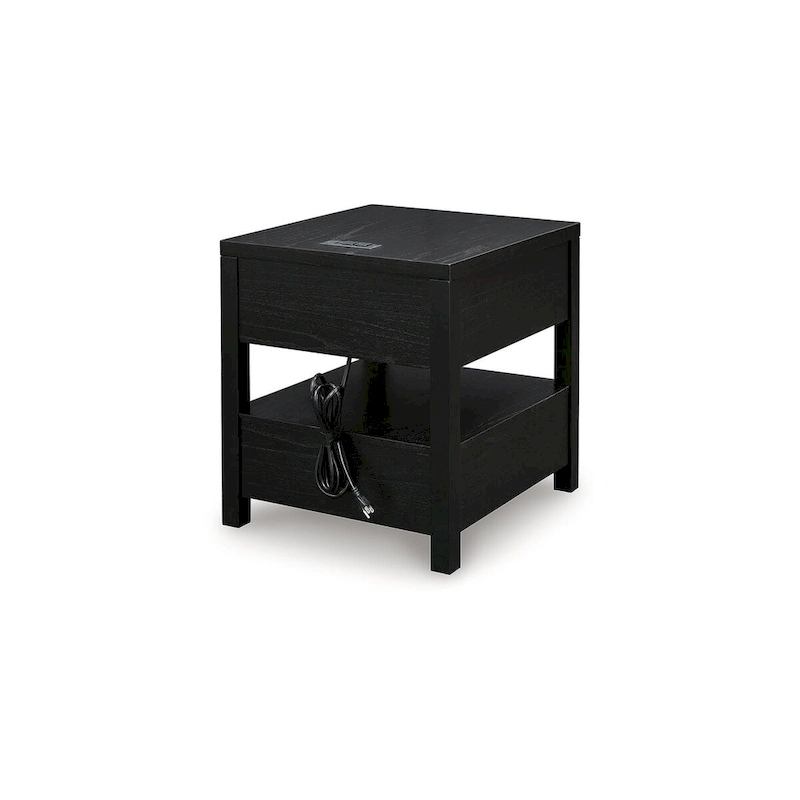 Signature Design by Ashley Winbardi Black End Table - 22W x 24D x 24H