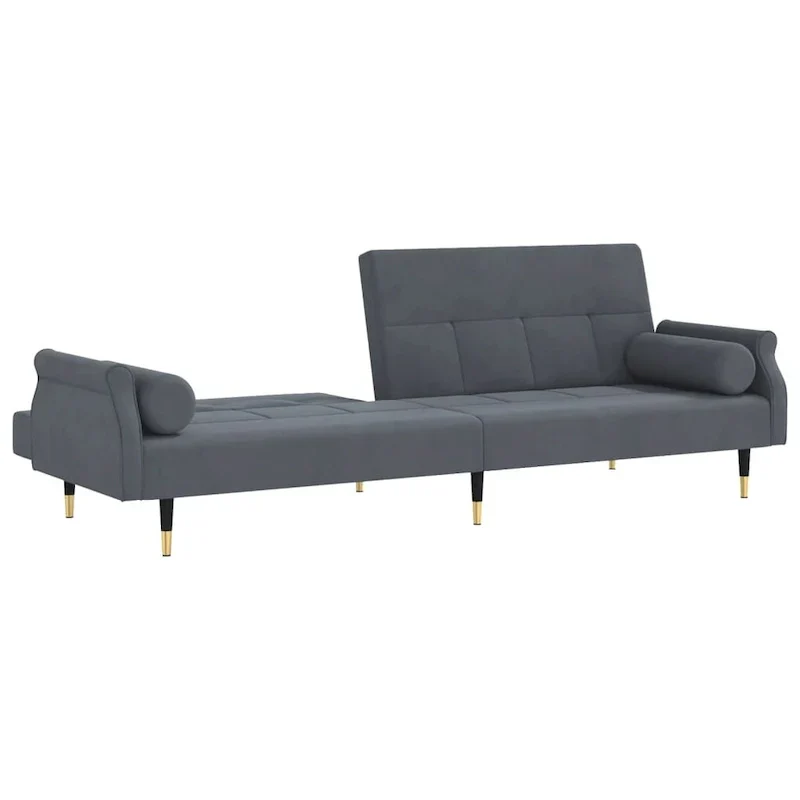 Velvet Sofa Bed Loveseat with Cushions – 85 x 35 x 27.6