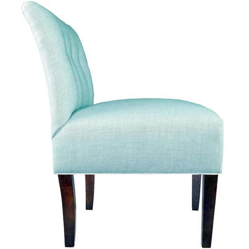 Button Tufted Ikat Accent Chair
