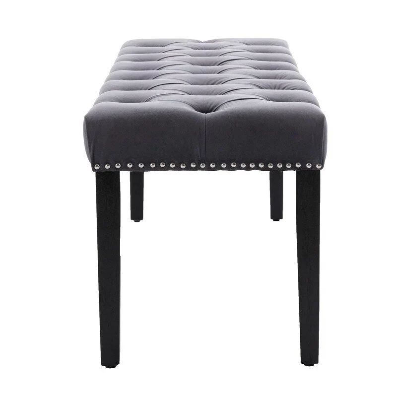45.28L Velvet Upholstered Tufted Bench Ottoman