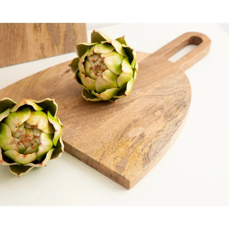 Kate and Laurel Staven 2 Piece Wood Serving Board Set