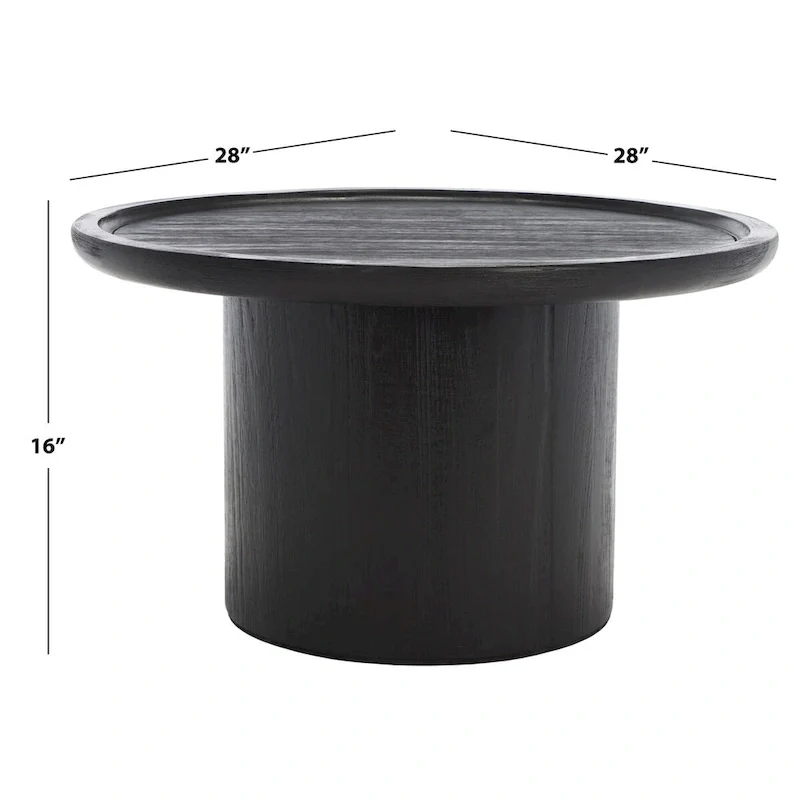 SAFAVIEH Lovey Round Pedestal Coffee Table - Natural. - 28Wx28Dx16H