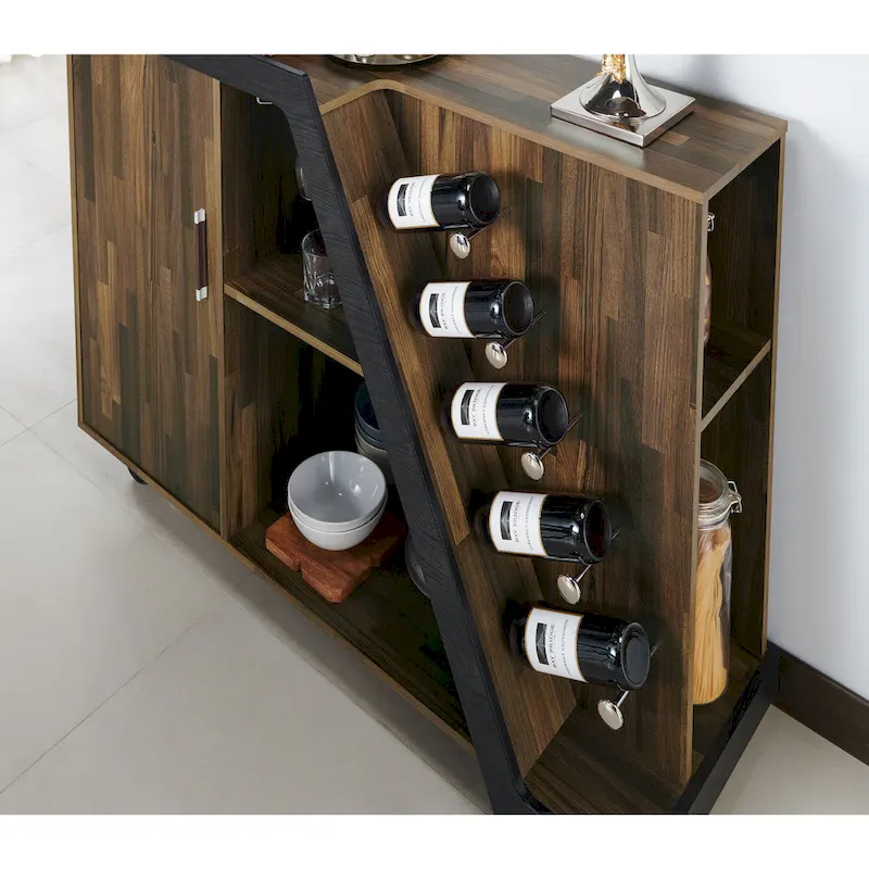 Furniture of America Tern Modern 6-shelf Mobile Wine Cabinet