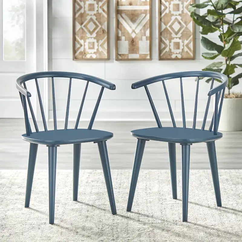 Simple Living Florence Solid Wood Spindle Dining Chairs (Set of 2)