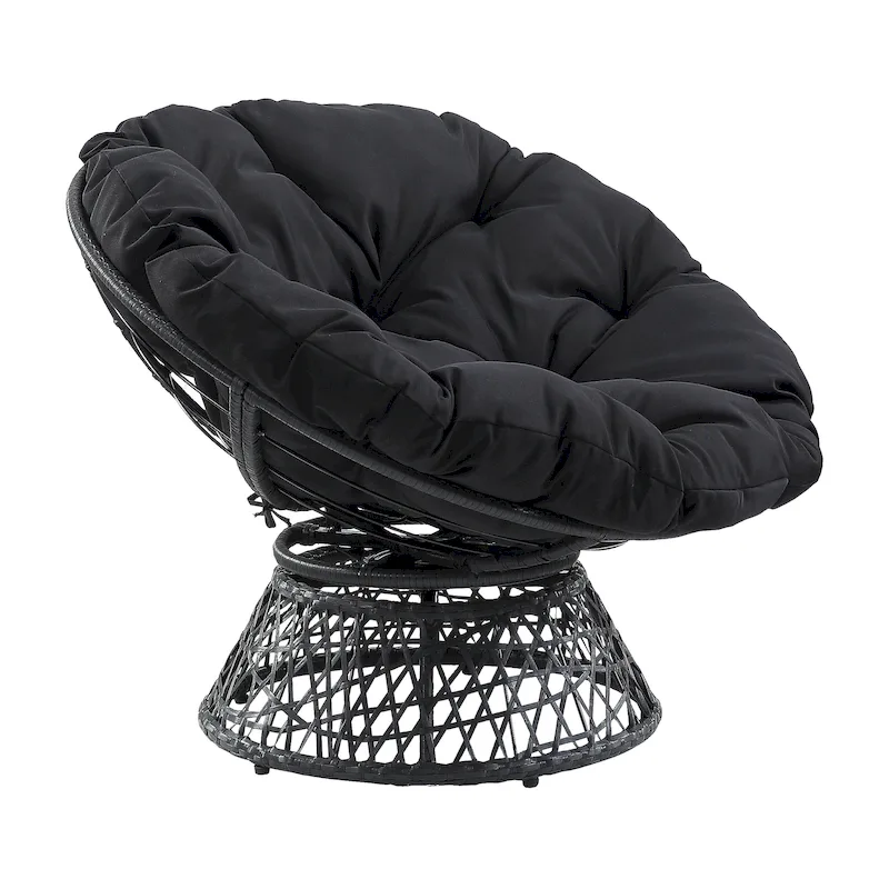 The Curated Nomad Avoca Woven Wicker Papasan Chair