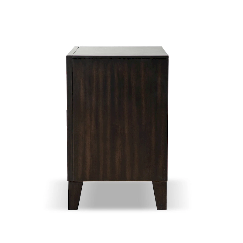 Furniture of America Nyx Modern 2-Drawer Espresso & Gold Nightstand