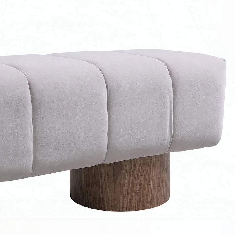 No-Assembly End of Bed Entryway Bench Ottoman