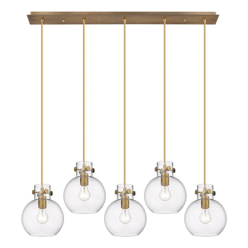 Innovations Lighting Newton Sphere - 5 Light 8  Cord Hung Linear Pendant