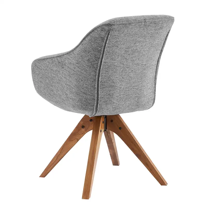 Art Leon Modern Wood Swivel Chair with Oak Legs