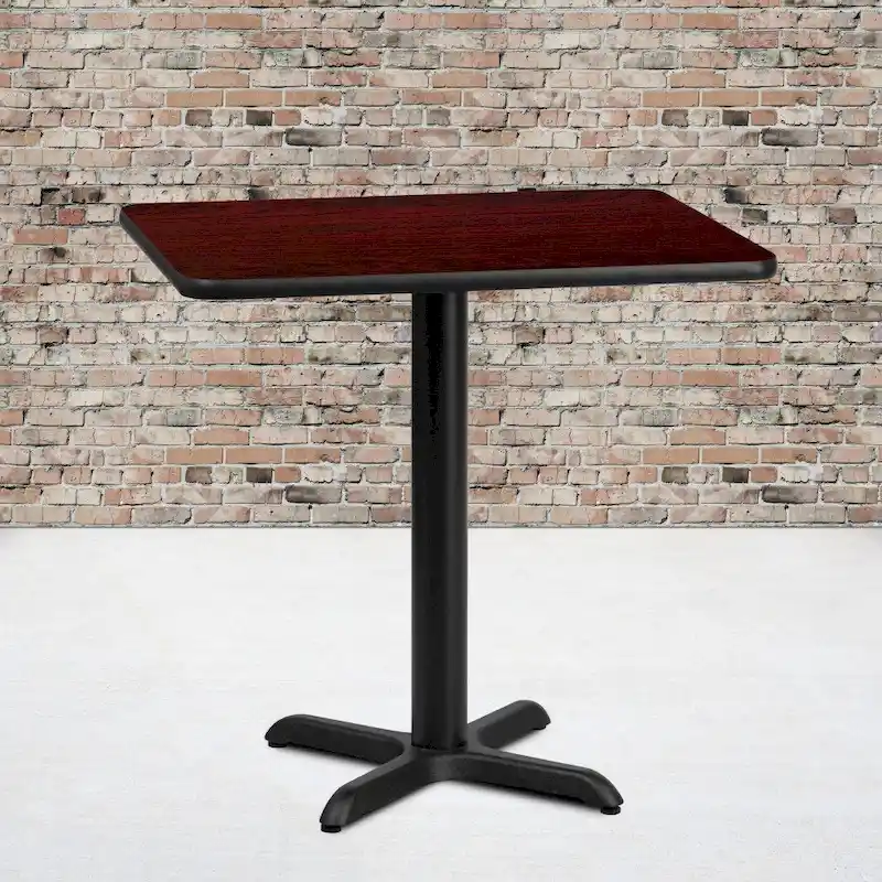 24 x 30 Rectangular Laminate Table Top with 22 x 22 Table Height Base - 24W x 30D x 31.125H