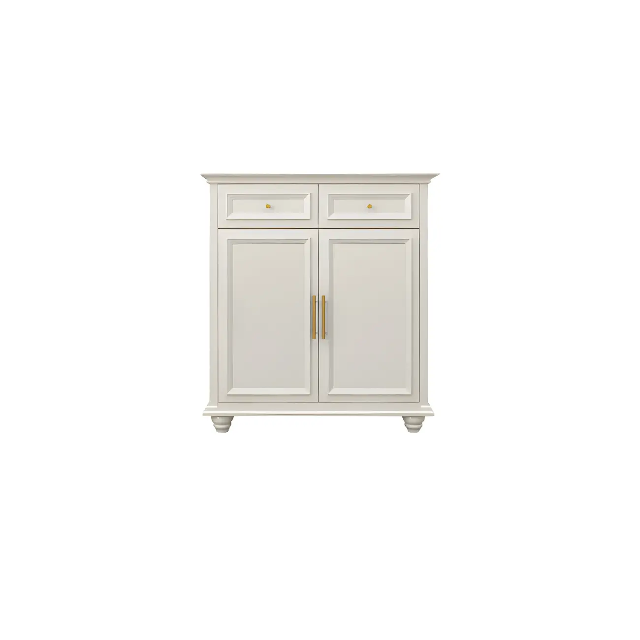 Contemporary Wooden Sideboard with 3 Drawers in White