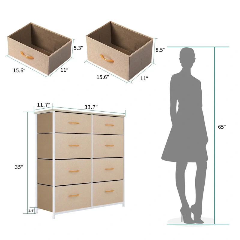 8 Drawers Vertical Dresser