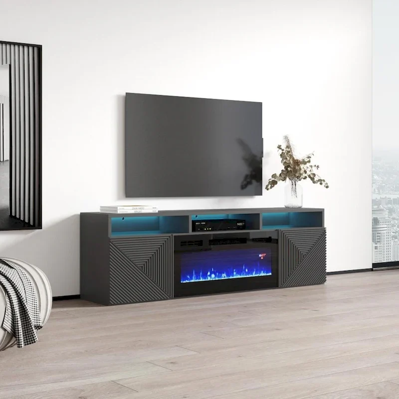 Giza EF Wall Mounted Electric Fireplace Modern 63 TV Stand