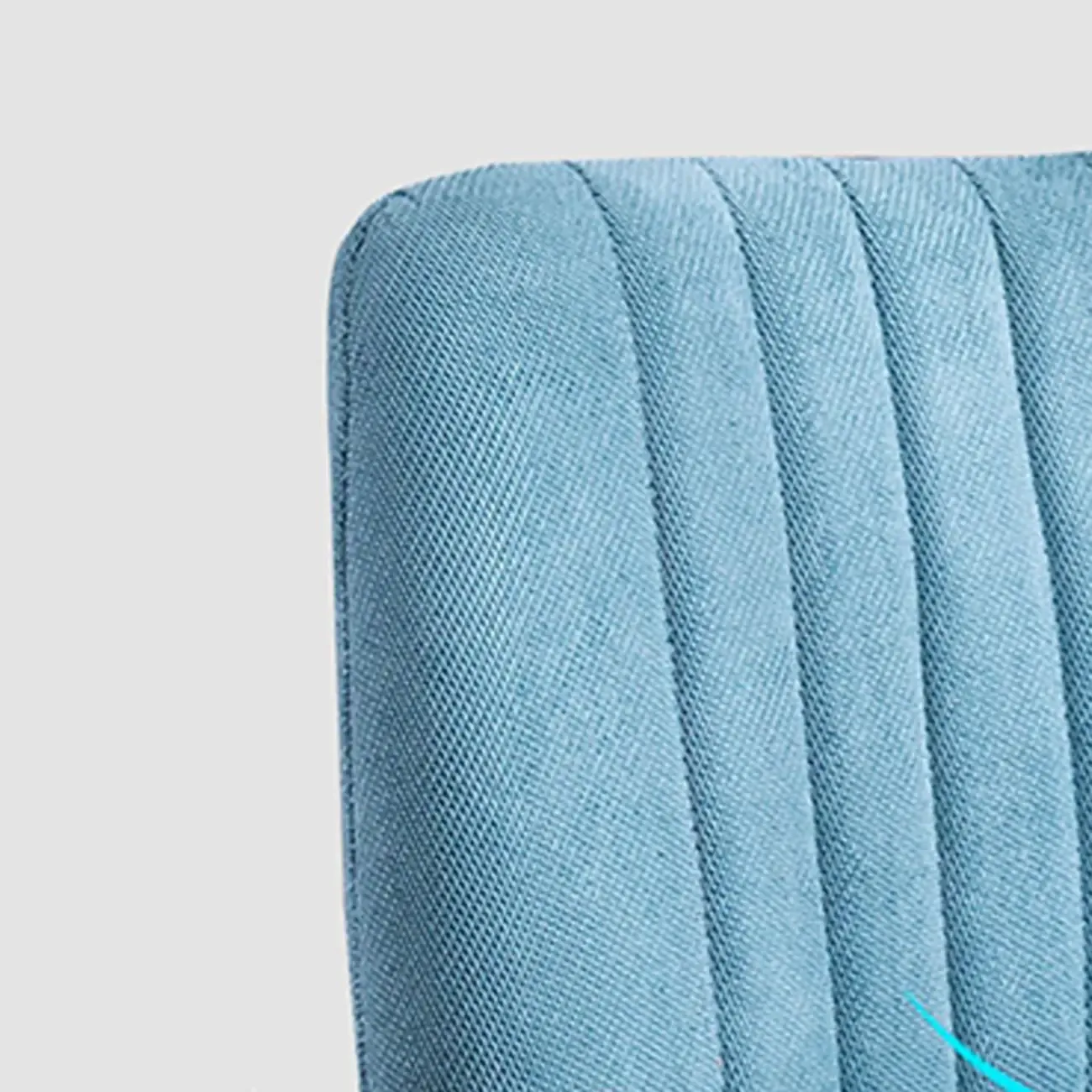 Elegant Gray Linen Upholstered Swivel Office Chair