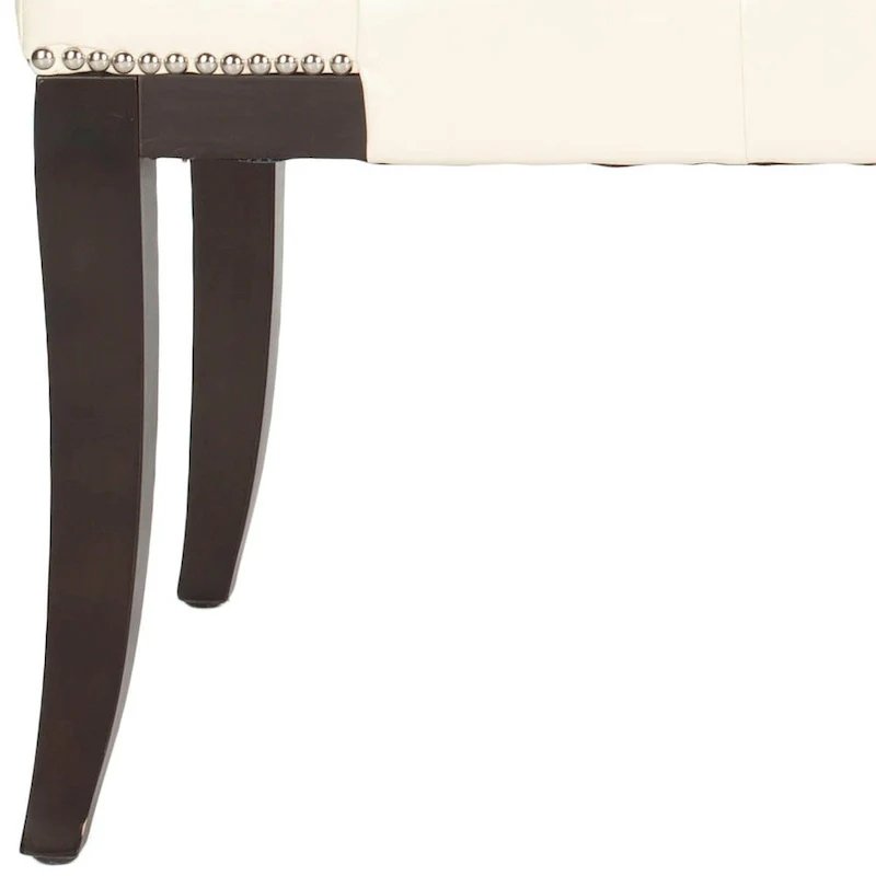 Cream Tufted Nailhead Bench - 48Wx20Dx19H