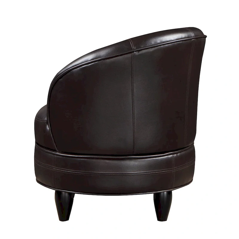 Faux Leather Swivel Lounge Chair