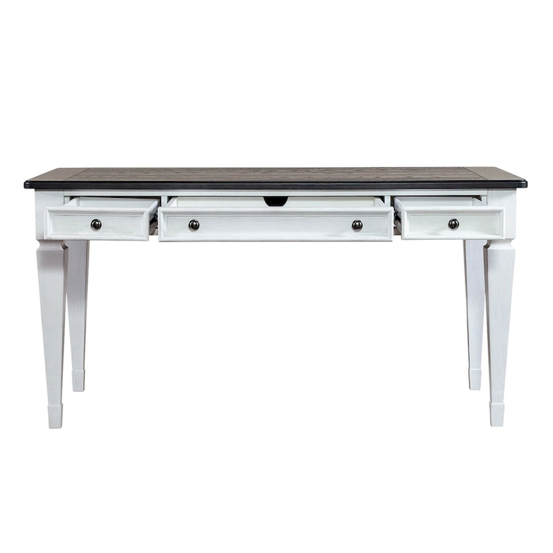 Allyson Park Wirebrushed White Charcoal Writing Desk