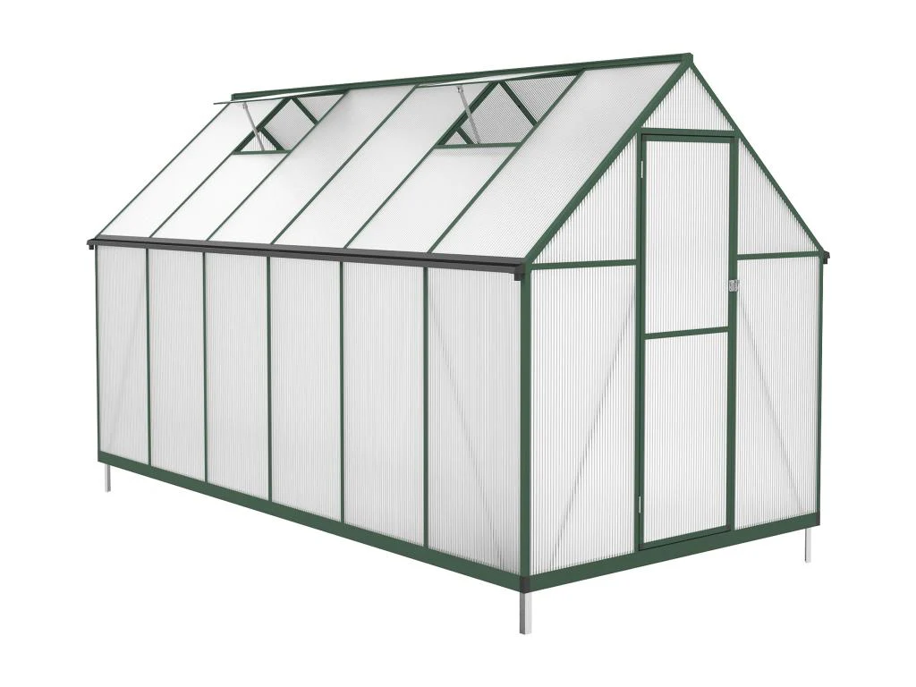 Serre Jardin Polycarbonate - Vert Sapin (zenmobilier)