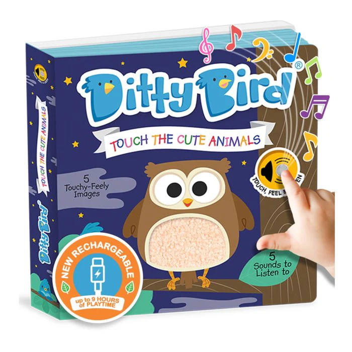 Ditty Bird Touch the Cute Animals Multi-Coloured 16x2x16cm