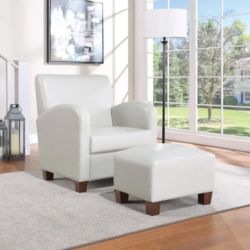 Aiden Chair & Ottoman with Espresso Legs