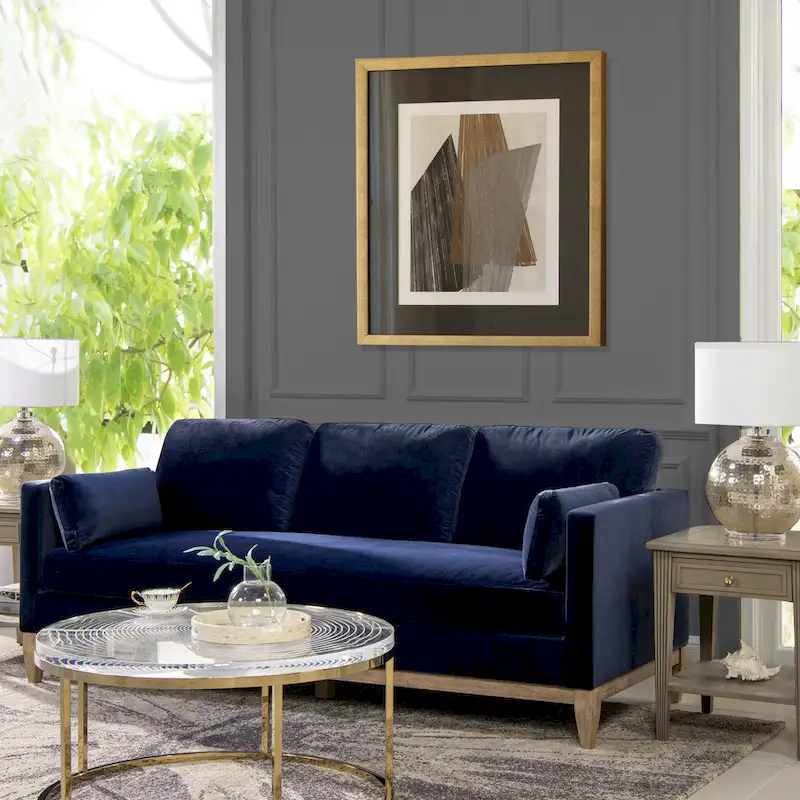 Knox 84 Modern Farmhouse Velvet Track Arm Sofa