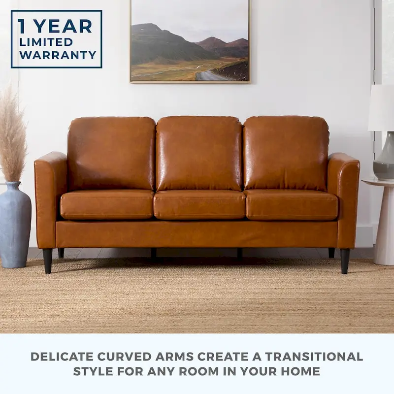 Brookside Clara 73  Upholstered Curved Arm Sofa