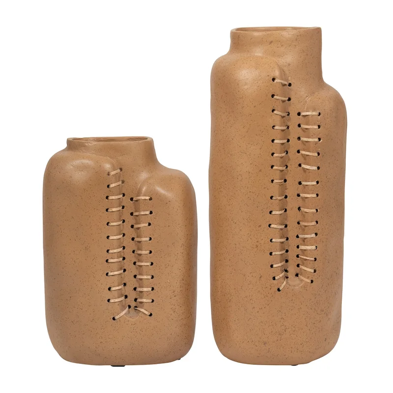 Sagebrook Home Neutral Textured Ceramic Artisan Vase