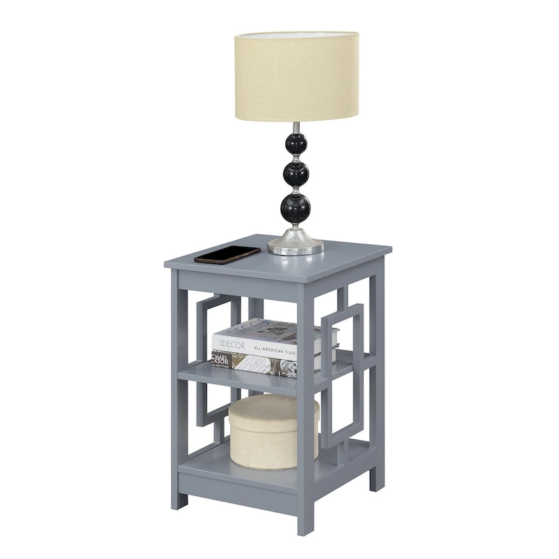 Convenience Concepts Town Square End Table with Shelves