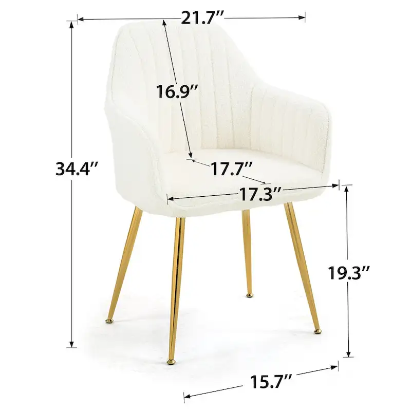 AVAWING Upholstered Dining Chair (Set of 6) Velvet Accent Arm Chair