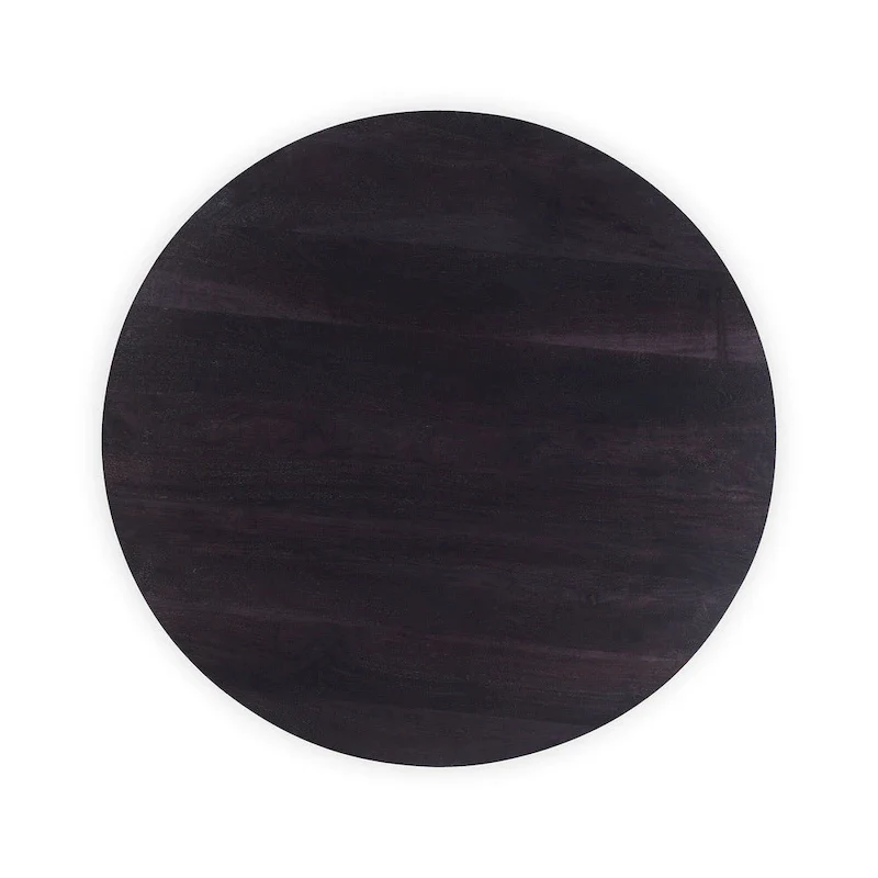 Aurelle Home Modern Solid Acacia Wood Round Base Coffee Table