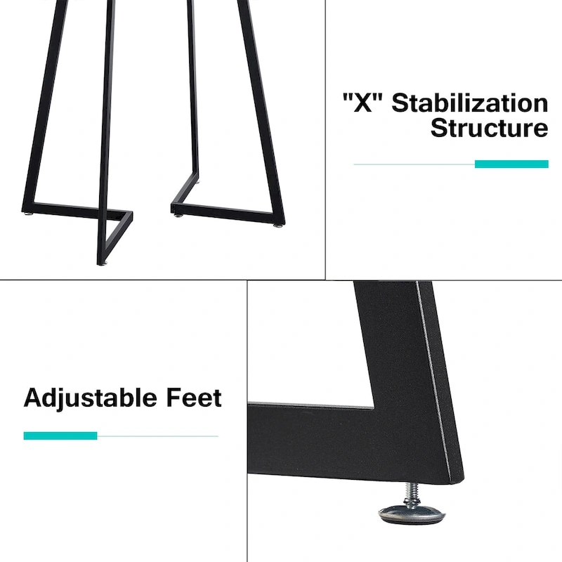 Javlergo 31.5 Round Dining Table Modern Leisure Table with Metal Leg