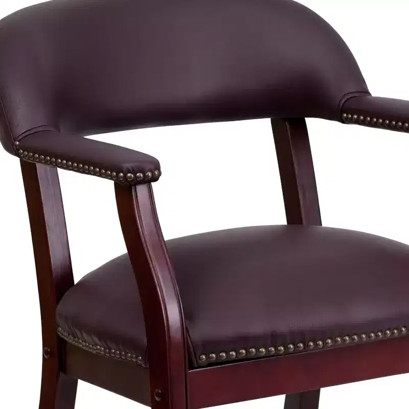 Emma and Oliver Conference Chair with Accent Nail Trim and Casters