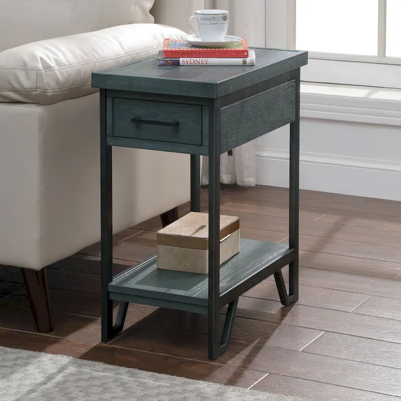 Mingard Rustic 20-inch Wood 1-Shelf and 1-Drawer Side Table by Furniture of America