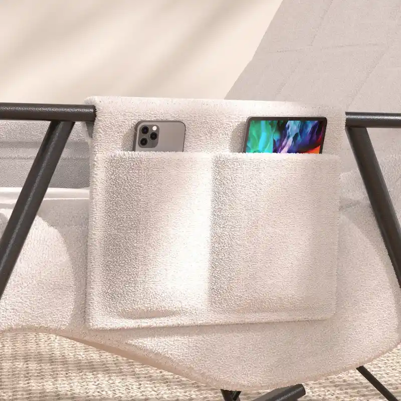 Adjustable Rocking Chair, Nursery Glider Chair with Adjustable High Back and Foot Rest